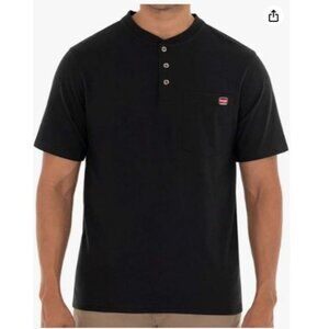 Wrangler Workwear Men's Short Sleeve Henley Pocket Work T-Shirt, Size S